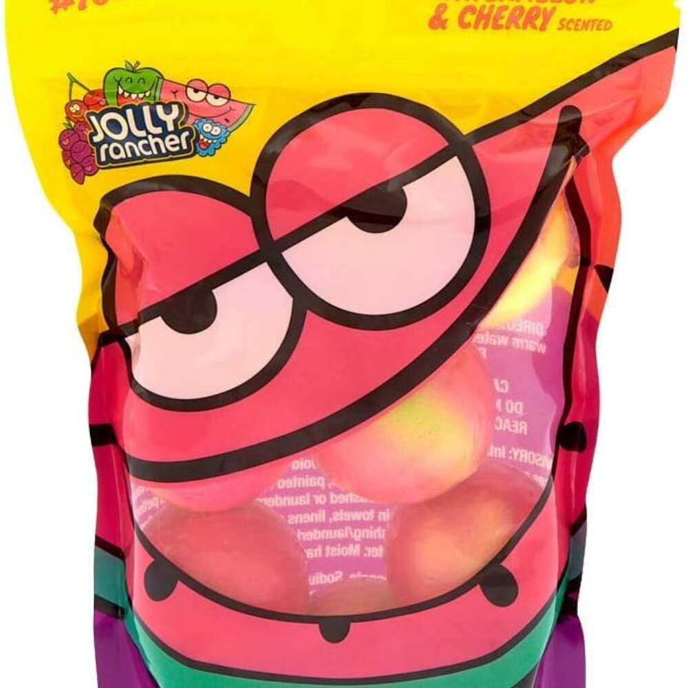 JOLLY RANCHER BATH BOMBS WATERMELON SCENT 6 Fizzers  Sealed Bag pink yellow